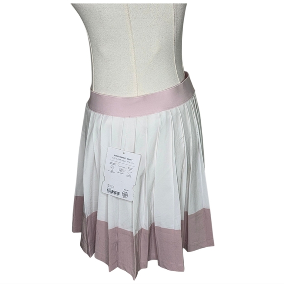 Athleta Girl Pleat Perfect Skort XXL/16 White Pink Stripe Tennis Golf NWT - Picture 4 of 10